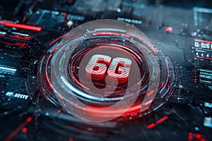 Digital representation emphasizing 6g wireless communication technology