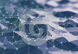 A digital representation featuring interconnected nodes forming a