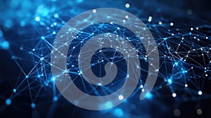 A digital representation of global communication networks, showcasing interconnected nodes and data flow