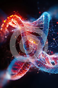 Digital Representation of Human DNA Strands photo