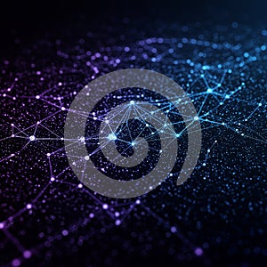 A digital representation of a neural network or abstract data system, featuring