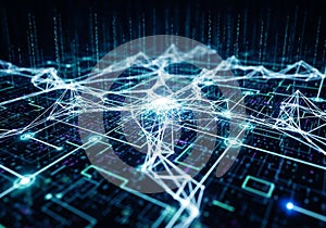 A digital representation showcases a complex