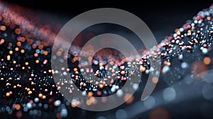 A digital representation of synthetic assets within virtual markets, showcasing glowing abstract forms that symbolize photo