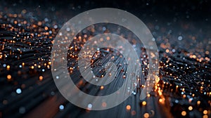 A digital representation of synthetic assets within virtual markets, showcasing glowing abstract forms that symbolize photo