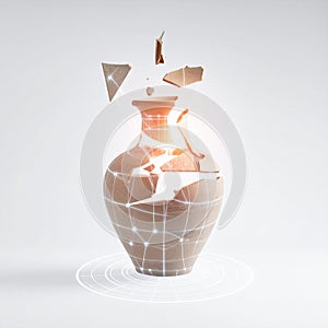 Digital Restoration of a Broken Ancient Vase