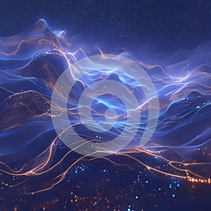 Digital River Flow: A Mesmerizing Landscape