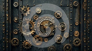 Digital Safe Door with Encrypted Code and Gears