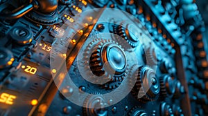 Digital Safe Door with Encrypted Code and Gears