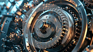 Digital Safe Door with Encrypted Code and Gears