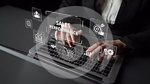 Sales Performance Dashboard with Sales Metrics, Targets, and Conversion Muxer