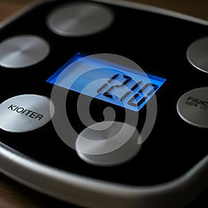 AI Generated: Digital Scale Showing 120 with Buttons Around the Display