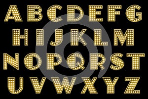 Digital Scrapbook Alphabet Vaudeville Marquee photo