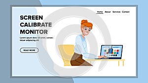 digital screen calibrate monitor vector