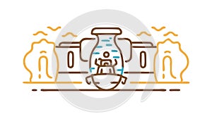 Digital Screen Data Interface Information Icon, vector design Generative AI