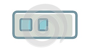 Digital Screen Display Icon Flat Vector, Monitor UI Element Device, vector design Generative AI