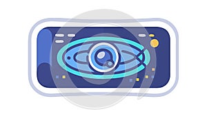 Digital Screen with Eye, Biometric Technology, vector design Generative AI