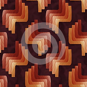 digital seamless pattern with stripes in brown and orange colors