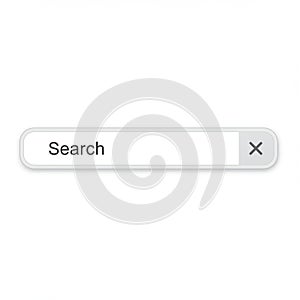 A digital search bar interface featuring a white rectangular box with rounded corners.