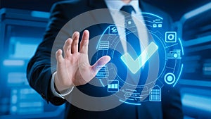 Digital Security Approval Check Mark Interface