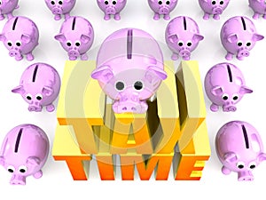 Tax Time concept 3D GENERATED IMAGE
