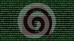 Digital Security Concept with Lock and Binary Code