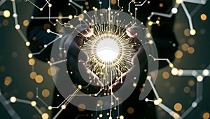 Digital Security Concept with Lock and Data Protection ThemeAI Generated