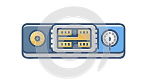 Digital Security and Confidential Data Protection System Icon, vector design Generative AI