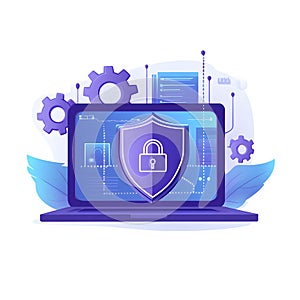 Digital security, data protection, online safety concept