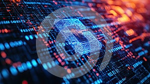 Digital Security Key Abstract Background