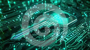 The Digital Security Key..AI generated image photo
