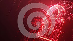 The digital security lock.AI generated image photo