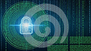 Digital security lock with binary code