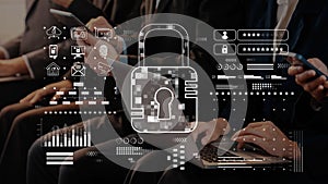 Digital security and privacy in modern technology, with focus on data protection, user authentication, and cybersecurity