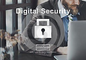 Digital Security Protection Privacy Interface Concept