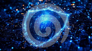 Digital Security Shield, Cybersecurity and Data Protection, Abstract Technology Background