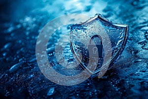 Digital security shield symbolizing cybersecurity protection