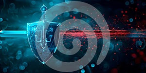 Digital shield: cybersecurity armor in a virtual world photo