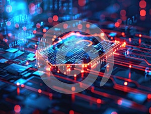 Digital shield with padlock and data lines representing advanced cybersecurity and digital protection