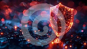 Digital Shield: Protecting Cyber Data with Web Guards. Concept Cybersecurity Measures, Online