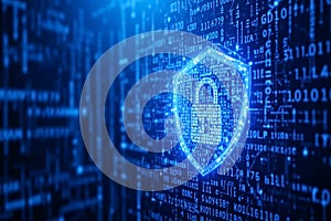 Digital shield protecting data from cyber threats