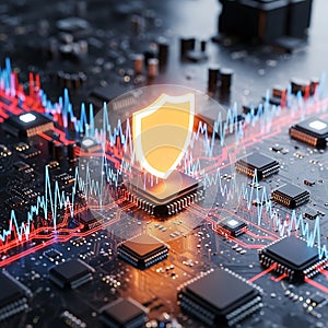 Digital shield protecting electronic circuit board data