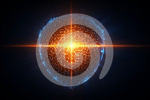 Digital Shield Representing Cybersecurity and Data Protection