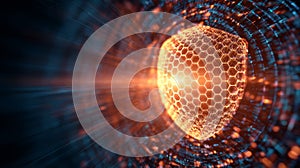 Digital Shield Representing Cybersecurity and Data Protection