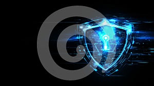 Digital Shield Representing Cybersecurity Protection