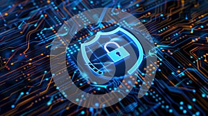 The Digital Shield of Security.AI generated image photo