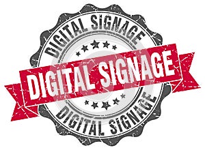 digital signage seal. stamp