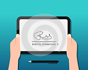 Digital signature concept photo