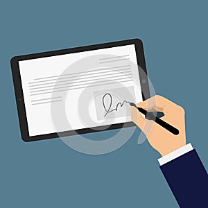 Digital signature tablet