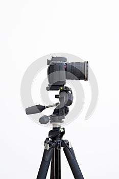 Digital slr camera on a tripod