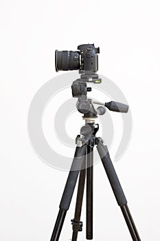 Digital slr camera on a tripod